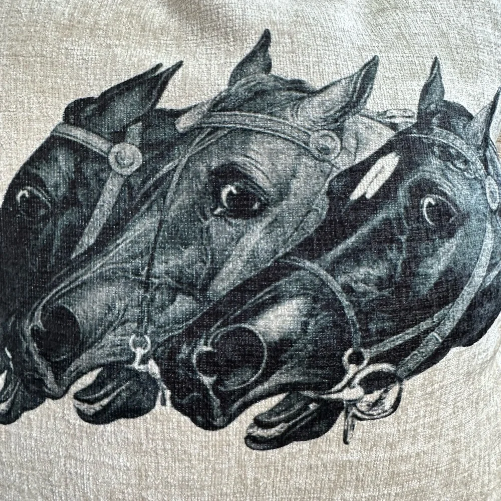 Horse Print Throw Pillow